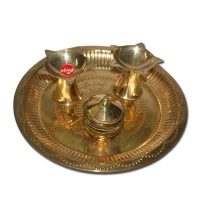 "Brass Pooja Plate -2 - Click here to View more details about this Product